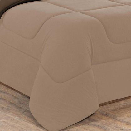 Imagem de Edredom Malha 100% Algodão Gran Moratta 1 Peça Queen - Avelã-marrom.