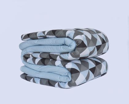 Imagem de Edredom Malha Fabio C/ Azul Queen 1 Peça