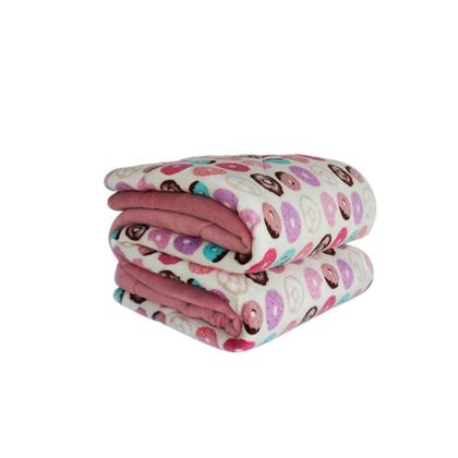 Imagem de Edredom Plush Estampado Dupla Face Macio Solteiro 1 Peça