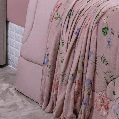 Imagem de Edredom Plush Estampado Dupla Face Macio Solteiro 1 Peça