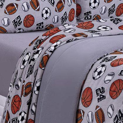 Imagem de Edredom Plush Estampado Dupla Face Macio Solteiro 1 Peça