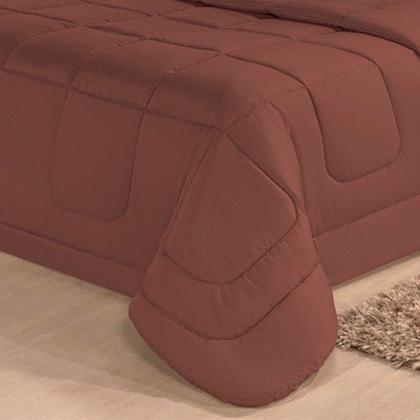 Imagem de Edredom Quality Casa Dona Dupla Face Casal Queen 240x220cm Tabaco