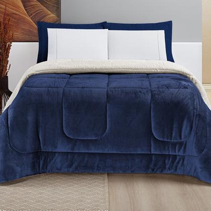 Imagem de Edredom QUEEN Coberdrom Dupla Face Sherpa Mantinha Everest