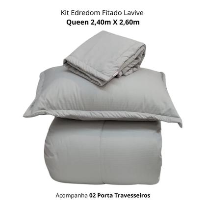 Imagem de Edredom Queen Lavive Toque de 400 Fios Fitado 03 Peças