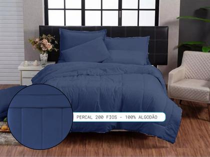 Imagem de Edredom Queen Percal 200 Fios 100 Algodão Macio e Confortável