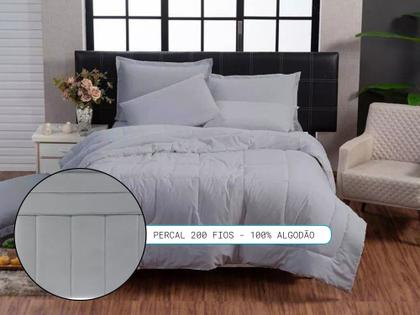 Imagem de Edredom Queen Percal 200 Fios 100 Algodão Macio e Confortável