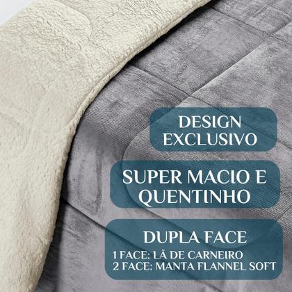 Imagem de Edredom Queen Size Everest Fofura Dupla Face Super MacioeQuentinho