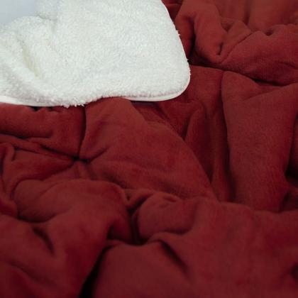 Imagem de Edredom Sherpa Cobertor E Coberdrom Casal Queen Grosso Cores