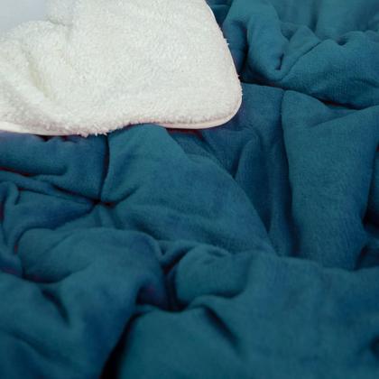 Imagem de Edredom Sherpa Cobertor E Coberdrom Casal Queen Grosso Cores