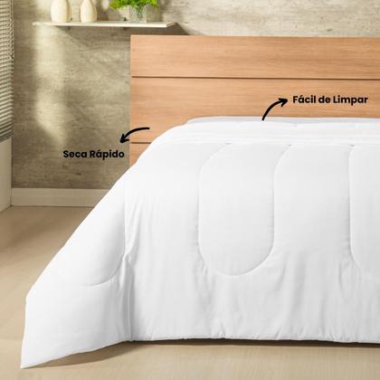 Imagem de Edredom Solteiro 300 Fios Macio Toque Acetinado Seca Rápido 01 Peça