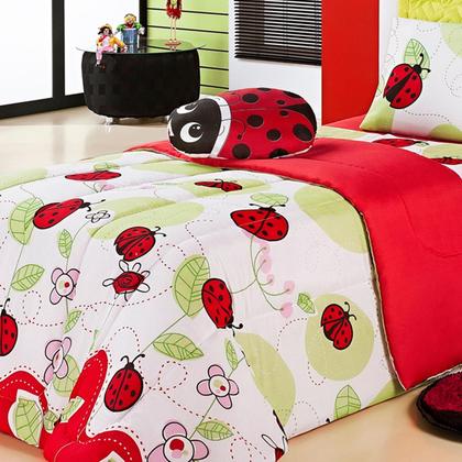 Imagem de Edredom Solteiro Cobre Leito Infantil Colcha Cama Box Menino Menina Kids