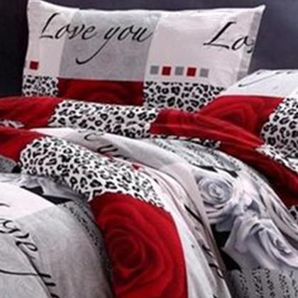 Imagem de Edredom solteiro king love you de 200x240 mais duas fronhas