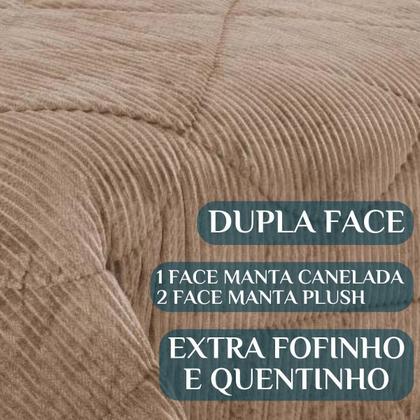 Imagem de Edredom Super King Skye Canelado Cobertor Inverno Pesado