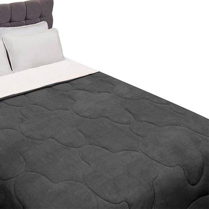 Imagem de Edredom Tecebem Casal Confort Plus Sherpa 210mx240m Grafite