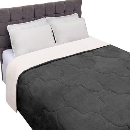 Imagem de Edredom Tecebem Casal Confort Plus Sherpa 210mx240m Grafite