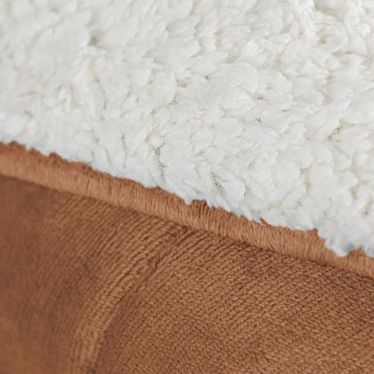 Imagem de Edredom Versatil Queen Dupla Face Sherpa Toque Lã Carneiro - Apricot - 100% Poliéster