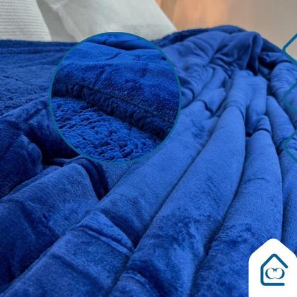 Imagem de Edredon Coberdron King Cobertor Grosso Dupla Face Inverno Sherpa Moderno Lã de Pele de Carneiro
