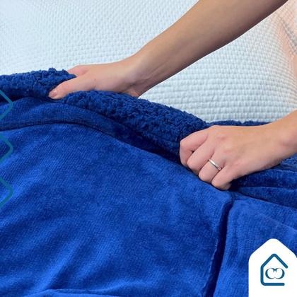 Imagem de Edredon Coberdron King Cobertor Grosso Dupla Face Inverno Sherpa Moderno Lã de Pele de Carneiro