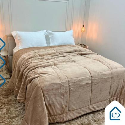 Imagem de Edredon Coberdron King Cobertor Grosso Dupla Face Inverno Sherpa Moderno Lã de Pele de Carneiro