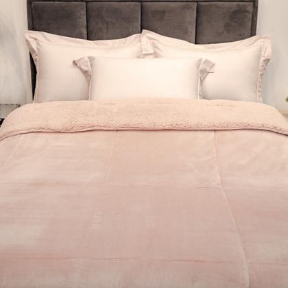 Imagem de Edredon Coberdron King Cobertor Grosso Dupla Face Inverno Sherpa Moderno Lã de Pele de Carneiro