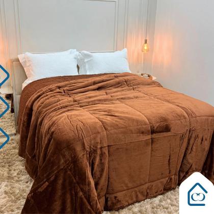 Imagem de Edredon Coberdron King Cobertor Grosso Dupla Face Inverno Sherpa Moderno Lã de Pele de Carneiro