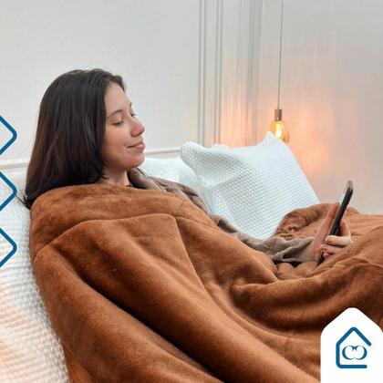 Imagem de Edredon Coberdron King Cobertor Grosso Dupla Face Inverno Sherpa Moderno Lã de Pele de Carneiro