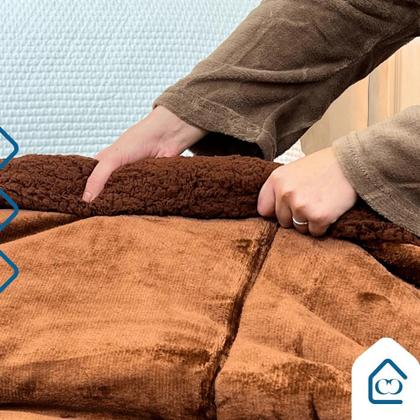 Imagem de Edredon Coberdron King Cobertor Grosso Dupla Face Inverno Sherpa Moderno Lã de Pele de Carneiro