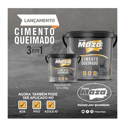 Imagem de Efeito Cimento Queimado 3 Em 1 P/ Box Piso Azulejo 25kg