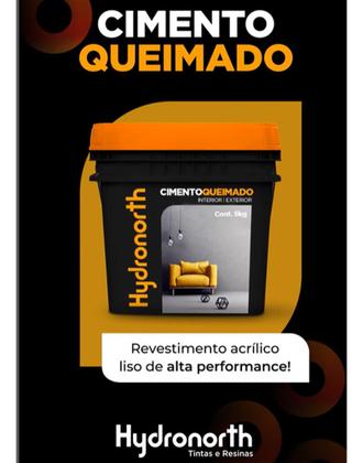 Imagem de Efeito Cimento Queimado Fosco Acrilico 4,2kg - Hydronorth