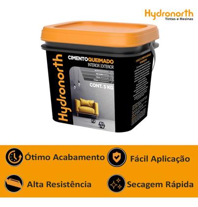 Imagem de Efeito Cimento Queimado Fosco Acrilico 4,2kg - Hydronorth