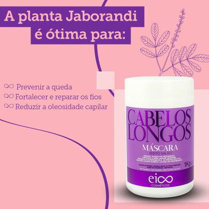 Imagem de Eico Cabelos Longos Máscara Hidratação Tratamento Fortalecimento Crescimento Reduz Oleosidade 1kg