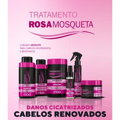Imagem de Eico Máscara Tratamento Creme Hidratação Rosa Mosqueta Danos Cicatrizados Cabelos Renovados 1kg