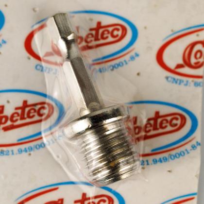 Imagem de Eixo Adaptador Sextavado Copetec para Furadeira e Parafusadeira - 6,5mm x Rosca 14mm