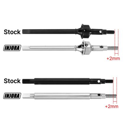 Imagem de Eixos INJORA +2mm para TRX4M 1/18 - Dogbone CVD com Rosca Estendida