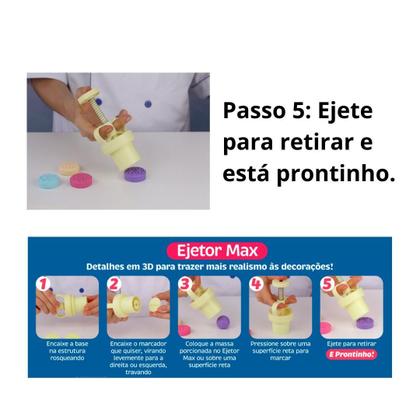 Imagem de Ejetor Max Para Molde Doce Beijinho Biscuit Forma De Pétalas