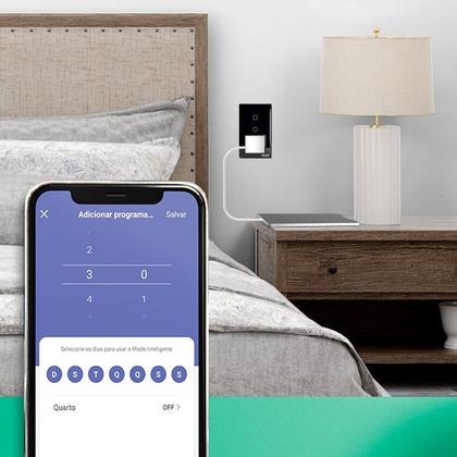 Imagem de EKAZA Interruptor Com Tomada 20A Touch 2.5D 1 Botão WIFI