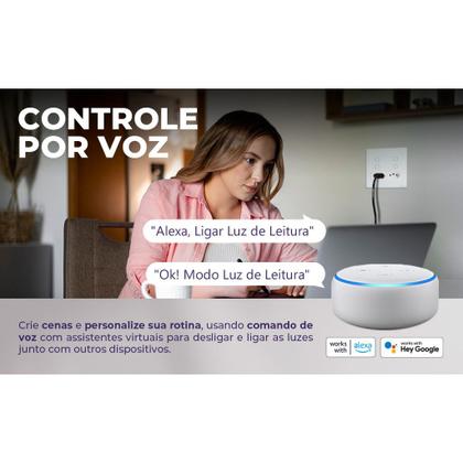 Imagem de Ekaza Interruptor Inteligente Wifi 4 Botões 2 Tomadas 4x4 3500W