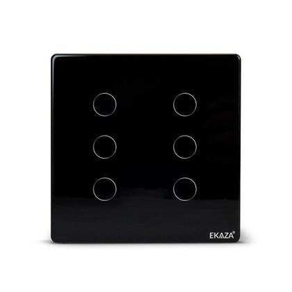 Imagem de Ekaza Interruptor Inteligente WiFi 4x4 vidro 2.5d 6 botão Touch Alexa Google home