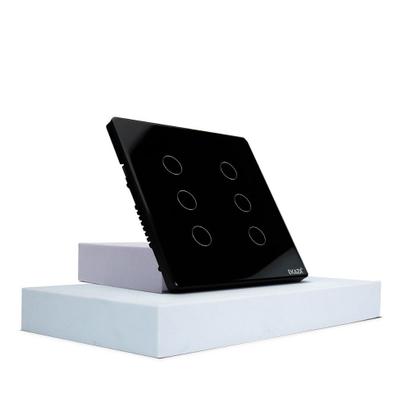 Imagem de Ekaza Interruptor Inteligente WiFi 4x4 vidro 2.5d 6 botão Touch Alexa Google home
