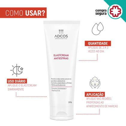 Imagem de Elastcream Creme Para Estrias - Nutre E Hidrata 200g