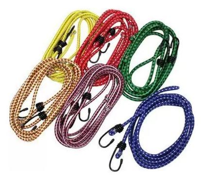 Imagem de Elástico Bagageiro Extensor Gancho Motos Carros Bicicletas Carrinhos de Mão