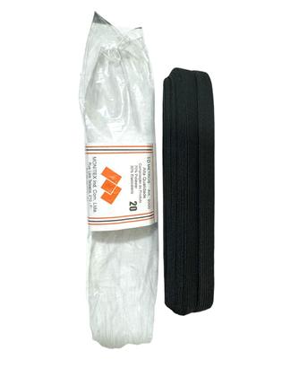 Imagem de Elástico Chato Preto 1cm nº 20 de 10 Metros p/ costura