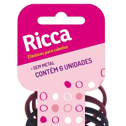 Imagem de Elástico De Cabelo 896 6mm Com 6 Unidades Sem Metal