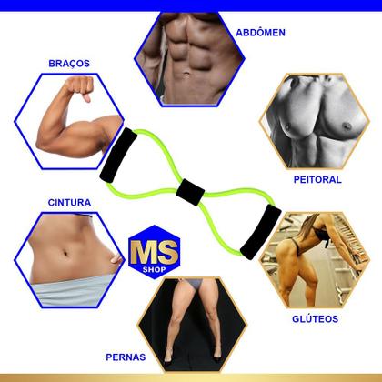 Imagem de Elástico de Tensão Multifuncional de Exercício -  Azul