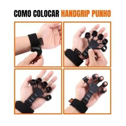 Imagem de Elástico Exercitador de Dedos Extensor com Faixa de Punho  Treino de Força e Reabilitação