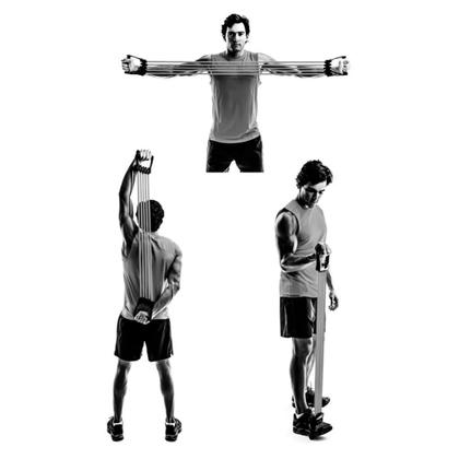 Imagem de Elástico Extensor 5 Fios Ajustável Multifuncional Exercícios