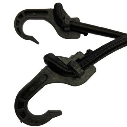 Imagem de Elástico Extensor Estique Preto 1,5mt p/ Moto e Bike Com Ganchos de Plástico - 10 unidades