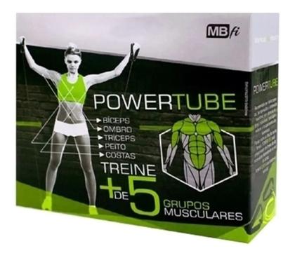 Imagem de Elástico Extensor Funcional Tensão 1 Via 1,40cm  Powertube Academia Musculação MB Fit