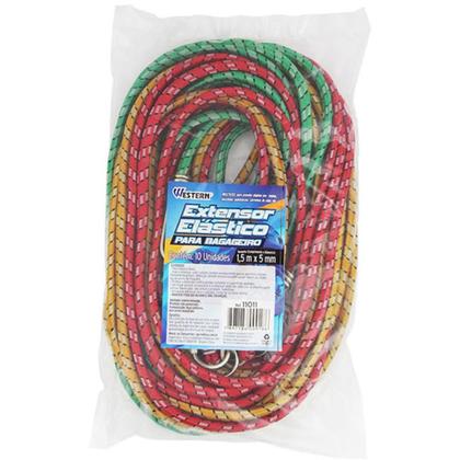 Imagem de Elástico Extensor para Bagageiro 1,5 Metro Kit com 10 Peças WESTERN