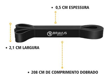 Imagem de Elástico Extensor Super Band Tensão Média Bravus